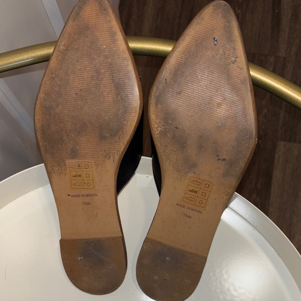 Madewell Black Leather Mules - Picture 7 of 9